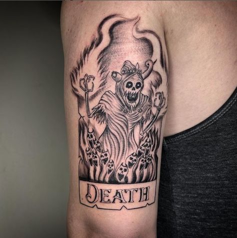 Litch Adventure Time Tattoo, The Lich Tattoos, The Lich Adventure Time Tattoo, The Lich Tattoo, Tatoo Adventure, Dnd Tattoo, Snail Tattoo, Henna Ink, Adventure Time Tattoo