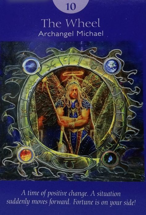 "The Wheel" from the Angel Tarot deck by Doreen Virtue and Radleigh Valentine    Hello Folks!   Your card for Tarot card Tuesday is "The... Radleigh Valentine, Free Tarot Cards, Angel Tarot Cards, Angel Signs, Angel Tarot, Angel Oracle Cards, Angel Cards Reading, Angel Prayers, Doreen Virtue