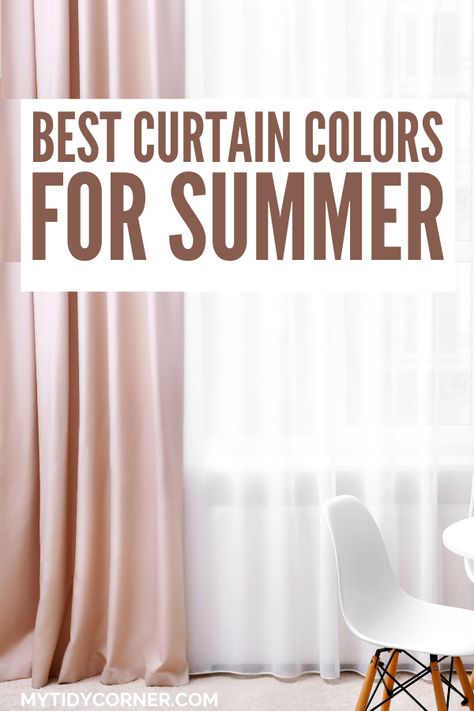 summer curtain ideas Summer Curtains Living Room, White Voile Curtains, Summer Curtains, Summer Bedroom, Layered Curtains, Bedroom Drapes, Voile Curtains, Pink Curtains, Cottagecore Style