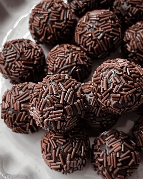 Decadent Chocolate Brazilian Balls Recipe If you’re looking for a delightful and easy-to-make treat, these Chocolate Brazilian Balls (Brigadeiros) are sure to impress! With their rich, fudgy center and a ... Read more Brazilian Cheese Balls, Brazilian Truffles, Cocoa Balls, Ice Cream Drinks, Chocolate Balls, Cheese Balls, Chocolate Sprinkles, Balls Recipe, Decadent Chocolate