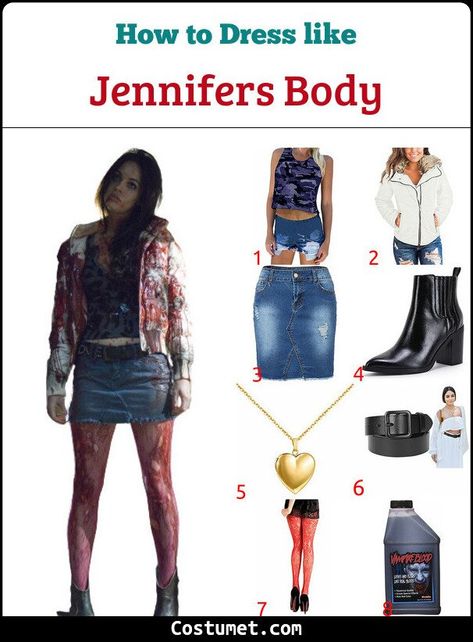 Jeniffer Check Costume, Jennifer’s Body Costume Ideas, Jennifers Body Costume Dress, Jennifer Check Halloween, Jennifer's Body Cosplay, Jenifer Body Costume Halloween, Jennifer's Body Halloween, Jennifers Body Costum, Jeniffers Body Halloween