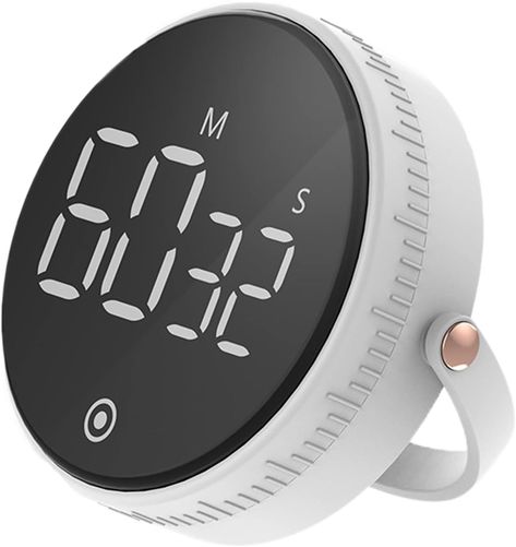 Digital Kitchen Timers,Cooking Timer,LED Display,Knob Control,Magnetic Countdown Countup Timer for Classroom Cooking Fitness Baking Studying Teaching (White) Classroom Cooking, Home Office Set Up, Kitchen Timers, Digital Timer, Office Set, Security System, Led Display, Cooking Timer, Home Office