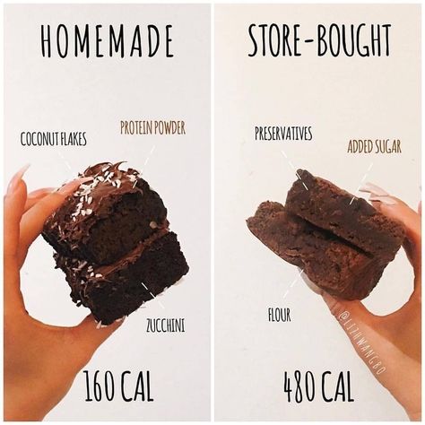 Calories Tutorial | Nutrition on Instagram: “HOMEMADE BROWNIE OR STORE-BOUGHT? 🍫🥧🍪 ❤ via @lizhwangbo✨ - Happy Tuesday! 💛 Ok - we all love brownies and while it’s incredibly convenient…” Homemade Brownie, Fudgy Brownie Recipe, Bon Mardi, Homemade Brownies, Vegan Dinner Recipes, Dark Chocolate Chips, Almond Recipes, All Love, Keto Recipes Easy