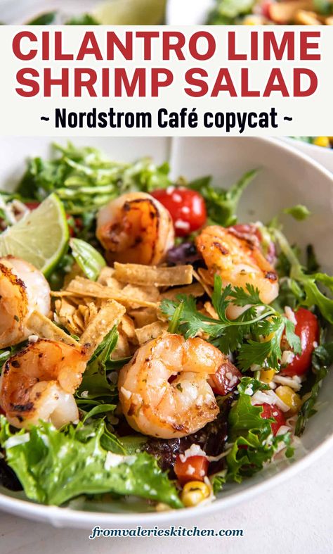 Tequila Lime Shrimp Salad, Nordstrom Salad Recipe, Shrimp Spinach Salad Recipes, Shrimp Cakes With Zucchini Salad, Summer Shrimp Salad Recipes, Salad Ideas With Shrimp, Shrimp Salad No Mayo, Shrimp Cilantro Salad, Cilantro Shrimp Salad