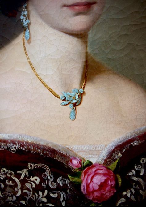 Romanticism Art, Jewelry Painting, Movie Jewelry, 1920s Jewelry, Elegant Art, Romantic Art, Detail Art, Classical Art, Medieval Art