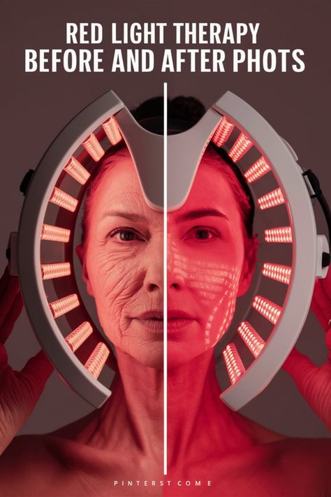 Red light therapy device showing before and after effects on a woman's face. Red Light Therapy Benefits Hair Growth, Diy Red Light Therapy, Red Light Therapy Results, Light Therapy For Skin, Red Light Therapy Mask, What Causes Wrinkles, Red Light Therapy Benefits, Acne Light Therapy, Light Therapy Skin