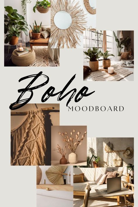 This neutral boho moodboard has tones of tan, beige, browns, and hints of earthy greens. Explore boho decor moodboard, boho green moodboard, and boho natural moodboard. Do you want a custom moodboard for your lifestyle or wellness brand? Book Shelby now at beierbranding.com Boho Style Cafe Interior, Earthy Moodboard, Boho Moodboard, Natural Moodboard, Earthy Cottage, Green Moodboard, Earthy Branding, Interior Design Color Schemes, Moodboard Deco