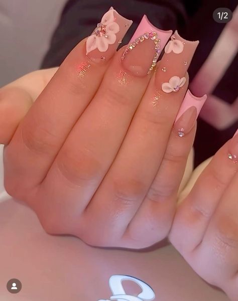 #nails #pink more in telegram Latina Nails, Quinceanera Nails, Colored Acrylic Nails, Girly Acrylic Nails, Cute Acrylic Nail Designs, Classy Acrylic Nails, Short Square Acrylic Nails, Acrylic Nails Coffin Pink, Long Square Acrylic Nails