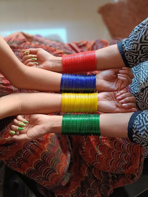 Glass Bangles Aesthetic, Bangles Photoshoot, Bangles Photography Ideas, Indian Bangles Aesthetic, Glass Bangles Indian, Bangles Photography, Bangles Aesthetic, Aesthetic Assignment Ideas, Colourful Bangles