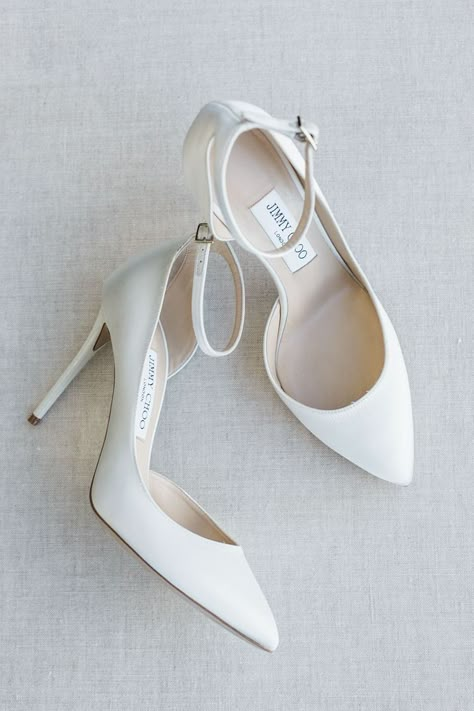 Wedding Shoes Bride Jimmy Choo, Wedding Shoes Classy, Jimmy Choo White Shoes, White Wedding Shoes Brides Heels Elegant, Wedding Heels Jimmy Choo, Wedding Jimmy Choo Shoes, Small Wedding Heels, Elegant Wedding Shoes Heels, Elegant Wedding Shoes Brides