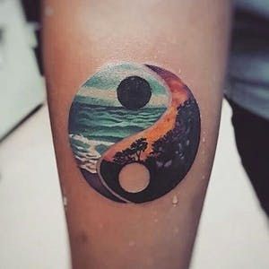 Anna Tattoo, Ukrainian Tattoo, Tattoo Sonne, Sunset Tattoo, Ying Yang Tattoo, Yang Tattoo, Yin Yang Tattoos, Kunst Tattoos, Tattoo Trend