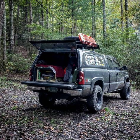 Overland Chevy Silverado, Chevy Silverado Overland Truck, Silverado Overland, Overland Build, Chevy 1500, Overland Truck, Hors Route, Truck Camping, Truck Ideas