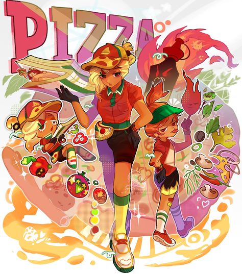 Anniemie2 on Twitter: "🍕#cookierun… " Pizza Cookie Run, Pizza Cookie, Cookie Run Ovenbreak, Pirate Cookies, Amphibia Fanart Ships, Cookie Pizza, Cookie Run, Cute Art Styles, Cute Characters