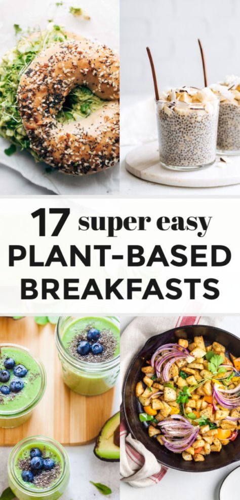 Plant Based Diet Meals, Menu Sarapan Sehat, Plant Based Recipes Breakfast, Plantbased Recipes, Plant Based Foods, Plant Based Diet Recipes, Resep Diet, Healthy Breakfast Recipes Easy, Plant Based Breakfast