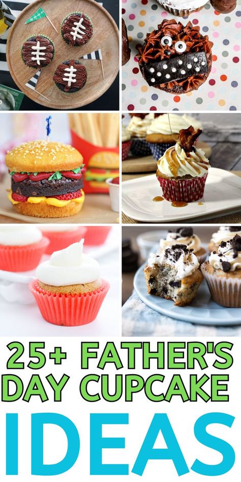 fathers day cupcake ideas Father Day Recipes, Desserts For Father’s Day, Simple Father’s Day Dessert, Father Day Dessert Ideas, Father’s Day Cupcake Ideas, Father’s Day Food, Father’s Day Dessert Recipes, Fathers Day Dessert Ideas, Fathers Day Desserts