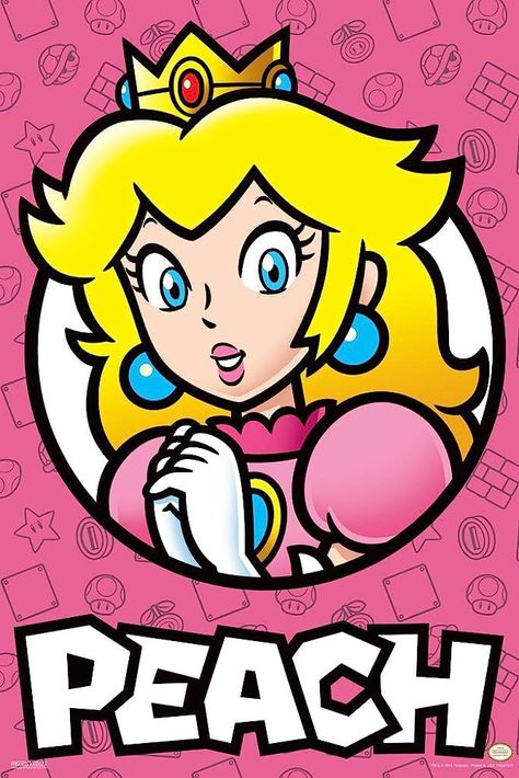 Peach Nintendo, Mario Kart, Art Print Poster, Super Mario Bros, Mario Bros, Print Poster, Super Mario, Princess Peach, Nintendo