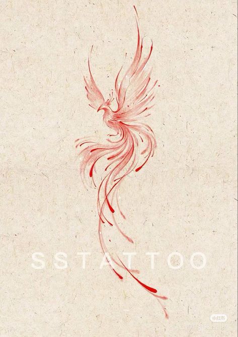 Watercolor Phoenix Tattoo, Japanese Phoenix Tattoo, Phoenix Tattoo Feminine, Small Phoenix Tattoos, Phoenix Bird Tattoos, Mystical Tattoos, Phoenix Tattoos, Phoenix Tattoo Design, Flame Tattoos