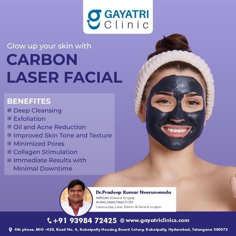 A carbon facial is a non-invasive cosmetic technique that involves the application of a carbon-based lotion with laser therapy. It is sometimes referred to as a charcoal facial or carbon laser peel. It has several advantages for the skin, such as: Deep Cleansing Exfoliation Oil and Acne Reduction Improved Skin Tone and Texture Minimized Pores Collagen Stimulation Immediate Results with Minimal Downtime . . . . Book an appointment :+917893350099, +919398472425 Visit our Clinic : 4th phase, MI... Carbon Laser Facial, Carbon Facial, Carbon Laser, Laser Peel, Laser Facial, Healing Hands, Laser Therapy, Improve Skin Tone, Minimize Pores