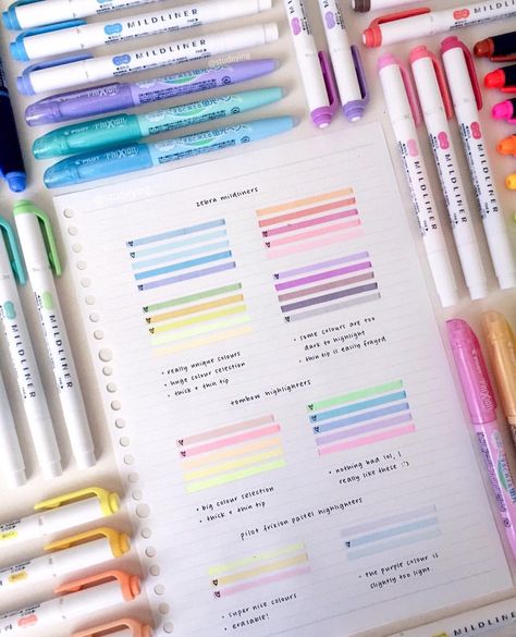 See this Instagram photo by @studeying • 17.7k likes Pen Test, Organize Life, Pens And Markers, To Do Planner, Zebra Mildliner, Pretty Notes, A Notebook, Bullet Journal Inspo, Journals & Planners