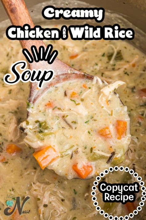 Creamy Chicken and Wild Rice Soup have tender, juicy chicken loaded with veggies and wild rice in a thick creamy broth that is full of flavor, so much better than Panera’s chicken and wild rice soup. Cream Chicken And Wild Rice Soup, Slow Cooker Chicken And Wild Rice, Panera Chicken Wild Rice Soup, Panera Cream Of Chicken And Wild Rice, Chicken And Wild Rice Soup Crockpot, Chicken Wild Rice Soup Crockpot, Crock Pot Chicken And Wild Rice Soup, Chicken Wild Rice Soup Stovetop, Creamy Chicken And Rice Soup Crockpot