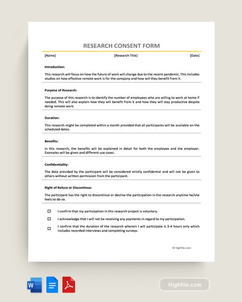 Consent Form For Research Template Research Template, Form Example, Action Research, Informed Consent, Consent Forms, Student Hacks, Fall Semester, Form Template, Academic Research