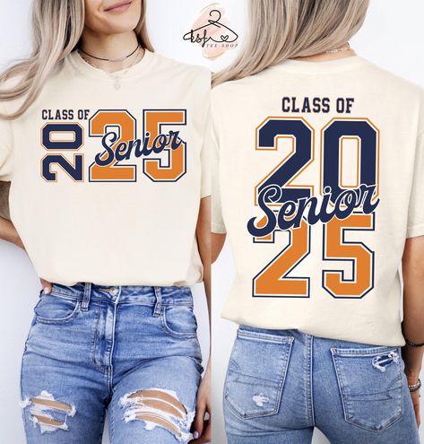 Class of 2025 Senior Comfort Colors® T-shirt, Class of 2025 Shirt, Senior Shirt, Senior 2025 Tee, Graduation 2025 Shirt, Trendy Senior Gift Hello!! We wish everyone to smile with our cute, stylish, and trendy graphic T-shirts. We assure you these Comfort Colors® T-shirts are the perfect gifts whether you buy them for yourself or someone else. MATERIALS & FEATURES *6.1 oz., 100% ring spun cotton *Preshrunk, soft-washed, garment-dyed fabric *Twill taped shoulder-to-shoulder *Set-in sleeves *Double Senior 2025 Shirts, Senior Class Shirts Design, Senior Class Shirts, Class Shirt, Senior Shirts, Class Of 2025, Senior Gifts, Senior Year, Dyed Fabric