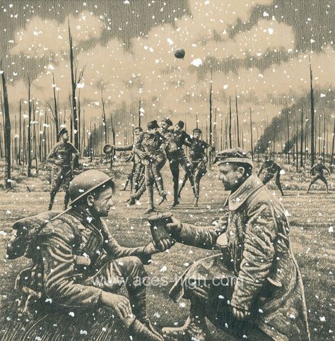 CHRISTMAS TRUCE - Aces High Christmas Truce, Military Cross, Christmas Carols, Western Front, Powerful Images, Play Soccer, Aviation Art, Colored Highlights, If Only