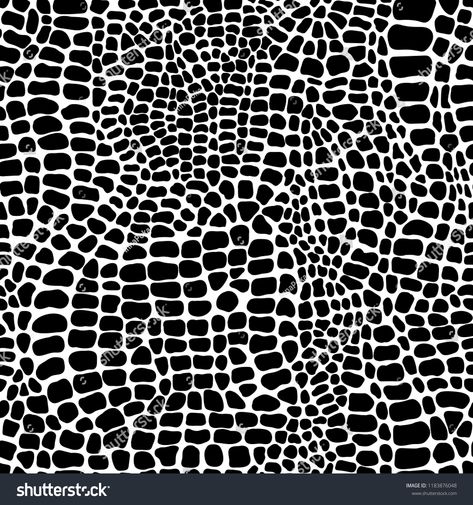 Vector seamless pattern with crocodile or alligator skin. Monochrome leather wallpaper. Animalistic background.crocodile#alligator#pattern#Vector Leather Wallpaper, Alligator Pattern, Animal Adaptations, Reptile Skin, Alligator Skin, Digital Borders Design, Animal Prints Pattern, Crocodiles, Camouflage Patterns