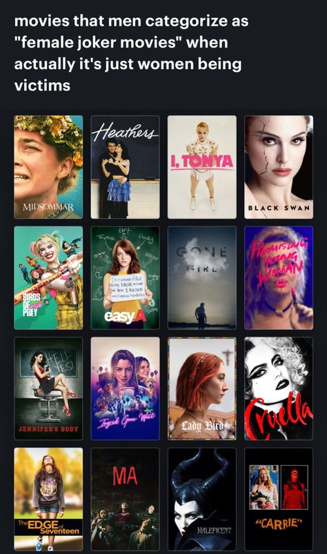 Female Joker Movies, Sapphic Movies List, Letterboxd Lists, Girlboss Movies, Dog Photos Funny, Femcel Movies, Film Recommendations, Netflix Movies To Watch, Movie Recommendations