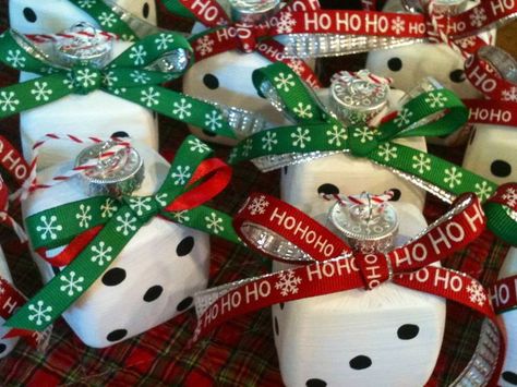 Bunco Ornaments, Casino Holiday Party, Bunco Christmas, Christmas Gift Exchange Ideas, Bunco Dice, Bunco Gifts, Bunco Ideas, Gift Exchange Ideas, Bunco Themes