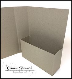 Greeting Card Holders Diy, A2 Card Box, Simply Simple Stamping, Greeting Card Holder, Card Holder Diy, Diy Card Box, Greeting Card Gift Box, Greeting Card Organizer, Box Cards Tutorial