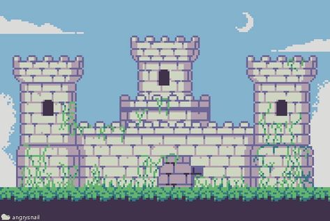 Castle Pixel Art, 2d Platformer, Platform Games, Male Body Art, Pixel Game, Dots Game, Castle Background, Pixels Art, Small Castles