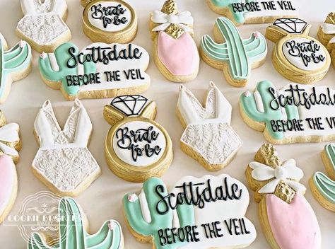 Cookie Catering, Everything Cookies, Scottsdale Before The Veil, Bachelorette Party Cookies, Printing Company Logo, Scottsdale Bachelorette Party, Cookies Cute, Bachelorette Cookies, Cookie Deserts