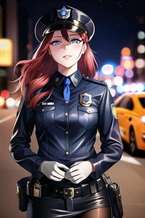 Police Women Anime, Female Police Officer Art, Anime Police Woman, Police Girlfriend, Laws Of Nature, Female Police, Female Detective, Female Police Officers, Halo Collection