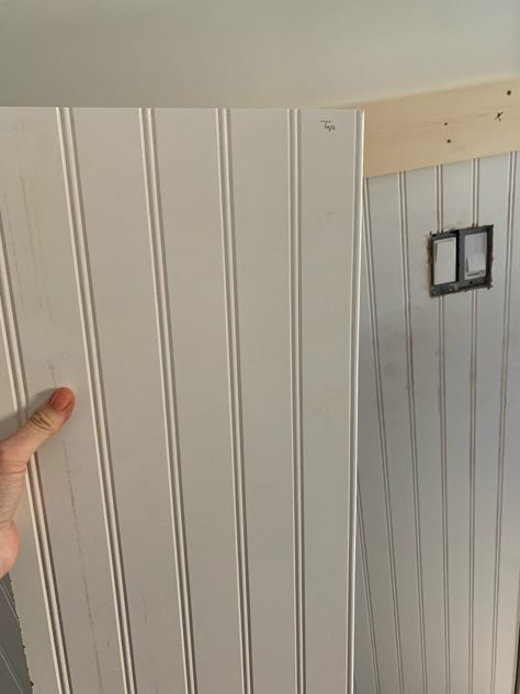 How to Install A Peg Rail with Bead-board Peg Rail In Kitchen, Bead Board Design, Beadboard Peg Wall, Beadboard Drop Zone, Bead Board Walls Office, Beaded Plywood Walls, Bead Board And Shiplap Together, How To Put Up Beadboard Paneling, Wainscoting With Peg Rail