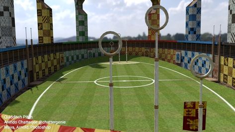 Quidditch Field Aesthetic, Quidditch Field, Quidditch Locker Room, Hogwarts Aesthetic Quidditch, Quidditch Stands, Hogwarts Quidditch Field, Harry Potter Board Game, Quidditch Pitch, Hogwarts Quidditch