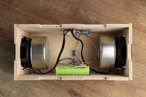 Make Your Own Simple & Cheap Portable Bluetooth Speaker : 5 Steps (with Pictures) Homemade Speakers, Bluetooth Speaker Box, Bluetooth Speakers Diy, Diy Boombox, Cheap Speakers, Diy Bluetooth Speaker, Wooden Speakers, Large Building, Speaker Projects