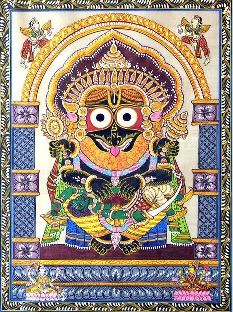 Jagannath Lord, Jai Jagannath, Contemporary Folk Art, Lord Jagannath, Spiritual Paintings, Embroidery Wall Art, Lord Vishnu Wallpapers, Indian Painting, Hinduism Art