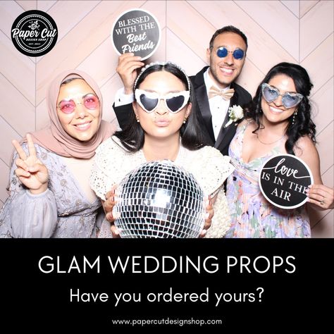 Glam Props are super trendy and at every wedding right now, have you ordered yours? For anyone looking for chic and minimalistic props our new glam wedding props are so nice and will fit right in with your prop collection. July Sale is almost over, just a few days left! So make sure to use code JULY20 at checkout and save 20% ✨ shop www.papercutdesignshop.com #papercutdesignshop #photobooth #photoboothprops #glam #glamwedding #glamprops #blackandwhite #blackandwhiteprops #shopsmall Paper Cut Design, Best Friend Love, Wedding Props, Glam Wedding, Days Left, Photo Booth Props, So Nice, Paper Design, Photo Booth