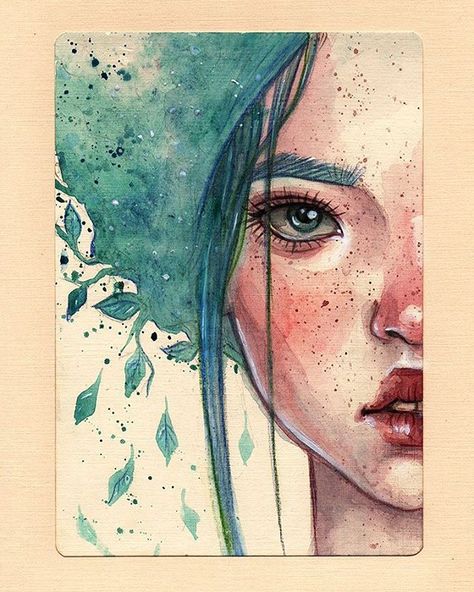 Watercolor Face, Arte Inspo, Art And Illustration, Painting Art Projects, Cool Art Drawings, Emma Watson, Canvas Art Painting, Drawing Techniques, Art Drawings Sketches