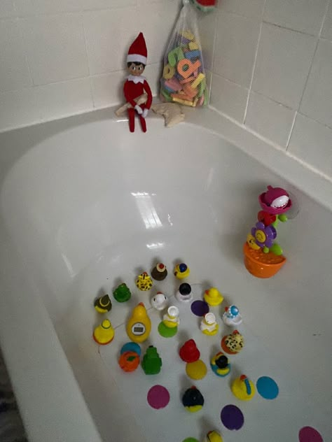 Elf On The Shelf Ideas Rubber Duck, Elf On The Shelf With Ducks, Elf On The Shelf Feeding Ducks, Elf On The Shelf Ducks, Awesome Elf On The Shelf Ideas, Duck Pond, Cute Animals Puppies, Elf Ideas, Shelf Ideas