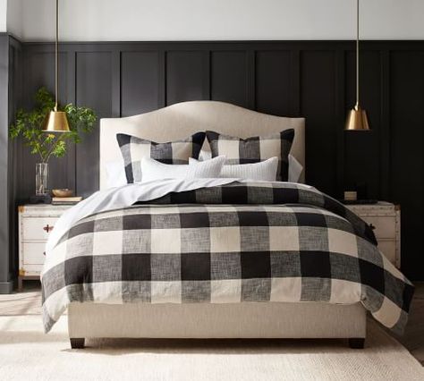 Buffalo Check Bedding, Timeless Paint Colors, Bed Wooden, Wooden Beds, Low Bed, Duvet Cover Pattern, Stylish Bedroom, Cotton Duvet Cover, Quality Bedding