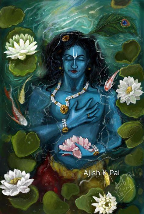 Krishna by ajishrocks on DeviantArt | Krishna radha painting, Vedic art, Krishna painting Krishna Drawing, God Artwork, Quotes Spiritual, Daily Quote, Lord Krishna Hd Wallpaper, Beautiful Art Paintings, Hinduism Art, Vedic Art, Shiva Lord Wallpapers