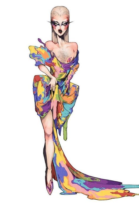 Drag Queen Outfits, Arte Do Kawaii, Fashion Drawing Sketches, Fashion Illustration Sketches, Illustration Fashion Design, Futuristic Fashion, Fashion Art Illustration, Fashion Design Drawings, Fashion Design Sketches