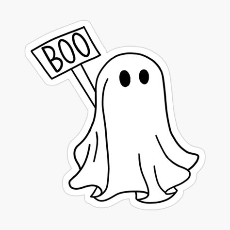 Ghost Clipart Black And White, Ghost Stickers Printable, Ghost Line Art, Cute Ghost Stickers, Halloween Toppers, Ghost Stickers, Stickers Halloween, Black And White Stickers, Back Tattoos For Guys