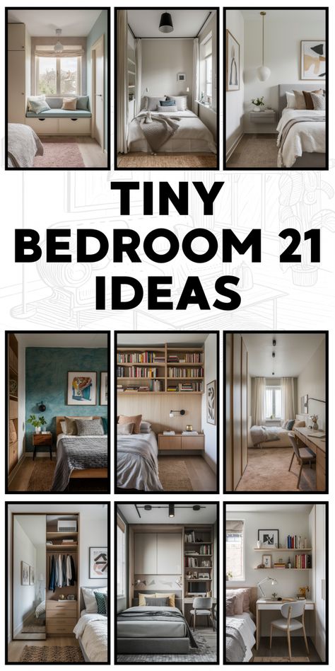 Tiny Bedroom 21 Ideas: A Step-by-Step Guide to Creating Beautiful Small Spaces Galley Style Bedroom, Small Room Design Layout, Utilizing Small Spaces Bedroom, Box Room Double Bed Ideas, Small Bedroom Ideas No Windows, Very Tiny Room Ideas Bedrooms, Aesthetic Tiny Bedroom, Easy Bedroom Ideas For Small Rooms, Tiny Double Bedroom Ideas