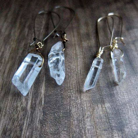 Grandmother Jewelry, Raw Stone Earring, Metaphysical Jewelry, Geode Earrings, Boho Crystal, Call Of The Wild, Raw Quartz, Crystal Dangle Earrings, Antique Earrings