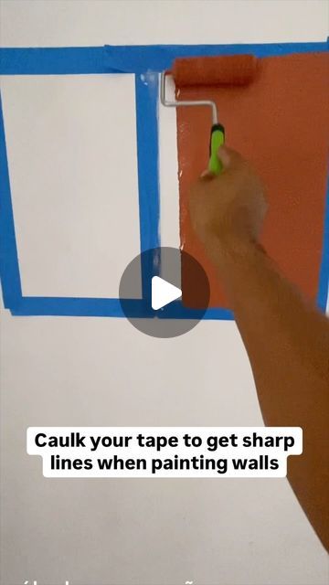 How To Tape For Painting, Taping Walls For Painting Tips, Paint Lines On Wall Ideas, Tape Designs On Wall, Caulk Tape, Interior Design Principles, Tape Painting, Paint Line, Making Life Easier