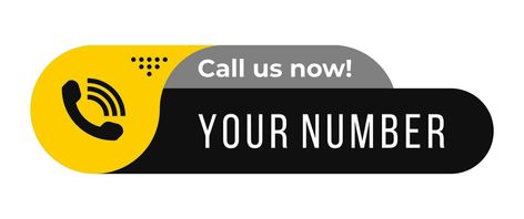 Call us now icons vector. Black and yellow color. Template for phone number, button, sign, contact details, website. Vector illustration Number Icons, Color Template, Logo Banners, Cityscape Photos, Nature Backgrounds, Heart With Arrow, Black And Yellow, Background Banner, Text Effects