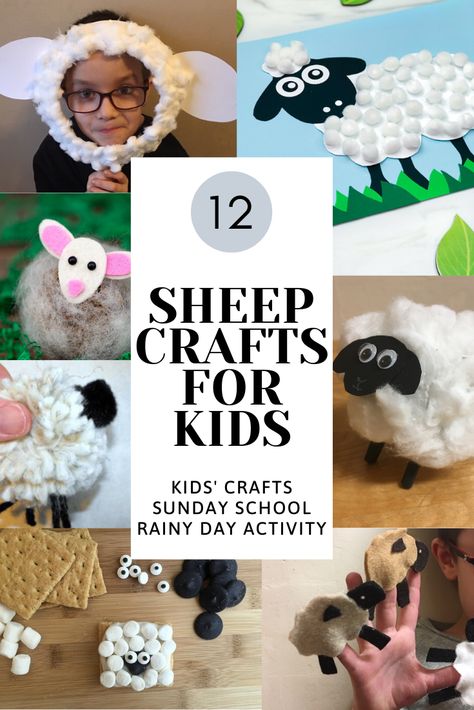 The Lost Sheep Craft Sunday School, Sheep Art For Kids, Lost Sheep Crafts For Kids, Lost Sheep Craft, Sheep Crafts For Kids, Sheep Activity, Lamb Craft, Cousin Camp, Jesus Crafts